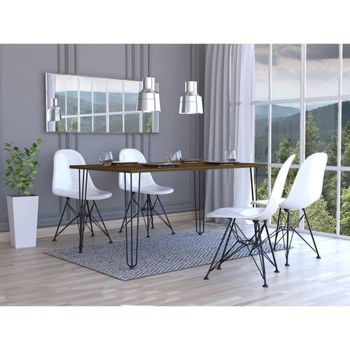 Mesa Comedor Madera Aglomerada P/4 Puestos Cobre Excelsior