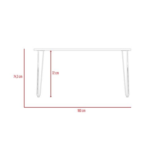 Mesa Comedor Madera Aglomerada P/4 Puestos Cobre Excelsior