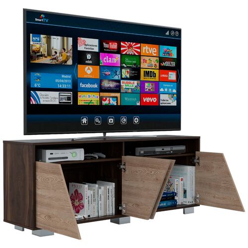 Mueble Mesa Fraktal P/ TV 70pulg Miel Habano Excelsior