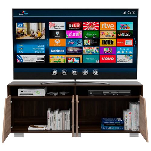 Mueble Mesa Fraktal P/ TV 70pulg Miel Habano Excelsior