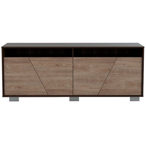Mueble Mesa Fraktal P/ TV 70pulg Miel Habano Excelsior