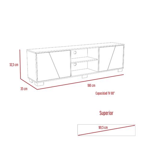 Mueble Mesa Fraktal P/ TV 70pulg Miel Habano Excelsior