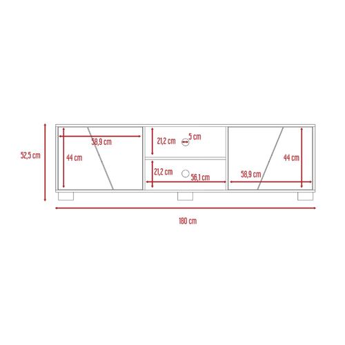 Mueble Mesa Fraktal P/ TV 70pulg Miel Habano Excelsior