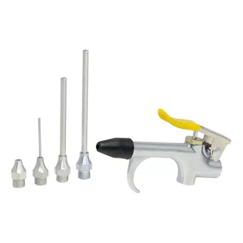 Juego Pistola Sopleteadora Aire 1/4 PLG Npt Boquillas Surtek