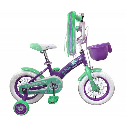 Bicicleta Benotto Pixie Cross Acero R12 1V Niña Morado