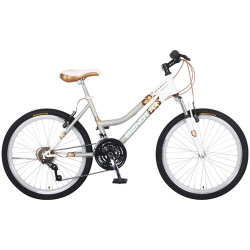 Bicicleta Benotto Madeira MTB Acero R24 21V Dama Sunr Plata