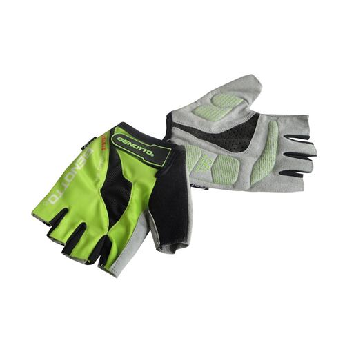 Guantes Ciclista BENOTTO Corto Gel MS-2015-20 Talla: L Verde/Gris/Negro