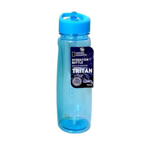 Botella Hidratación Tritan Cilindro Azul 750 ml NatGeo.