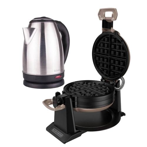 COMBO WAFLERA DOBLE GIRATORIA + TETERA ELECTRICA 