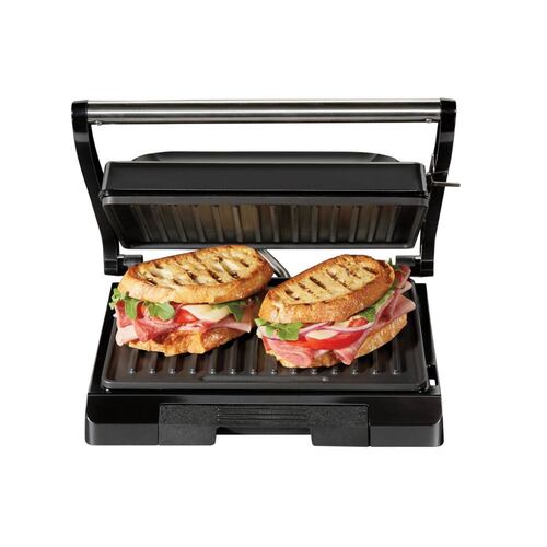 COMBO CAFETERA + PARRILLA PANINI HAMILTON BEACH 