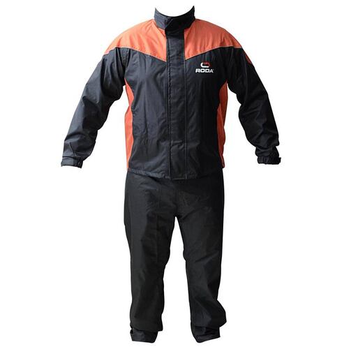 Impermeable Roda negro/naranja set (2pz) Talla G 