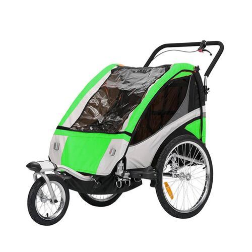 Remolque R20 para bicicleta 2en1 carreola niños verde Gospel 