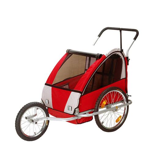 Remolque R20 para bicicleta 2en1 carreola niños rojo Gospel 