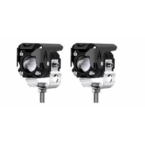 Faros auxiliares para motocicleta con lupa 15w luz blanca y amarilla Kinlley 