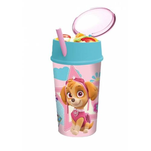 Vaso con compartimiento para Snack Paw Patrol 400ml  - Rosa