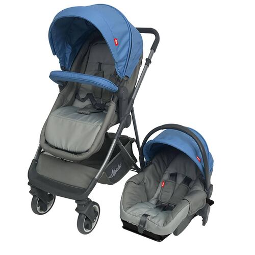 Carreola con Portabebe Travel System Queen Reversible  - Azul