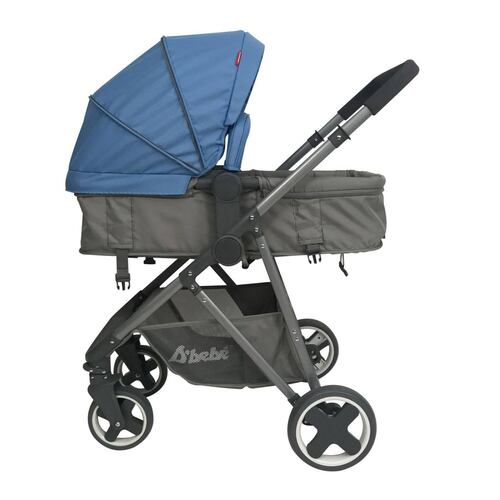 Carreola con Portabebe Travel System Queen Reversible  - Azul
