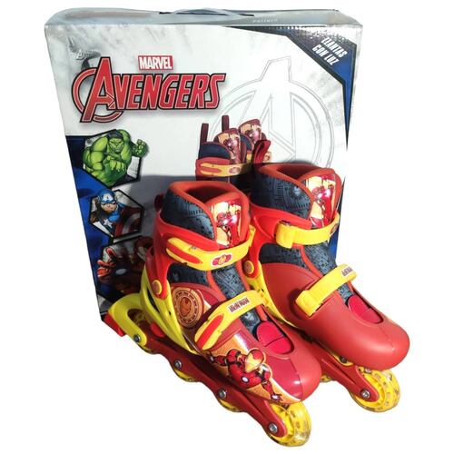 Patines en Linea para Niños Ajustables Avengers Iron Man  - 22a24.