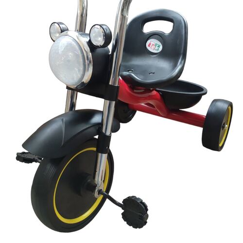 Triciclo Infantil para Niños con Canasto Salpicadera Luz y Sonido  - Rojo.