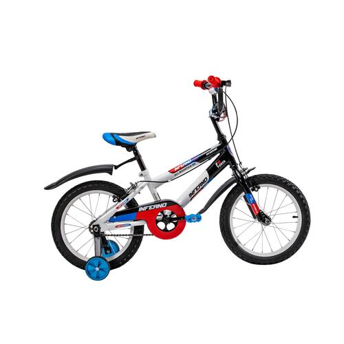 Bicicleta para Niños R16 Llantas Aire y Entrenamiento Inferno  - Blanco.