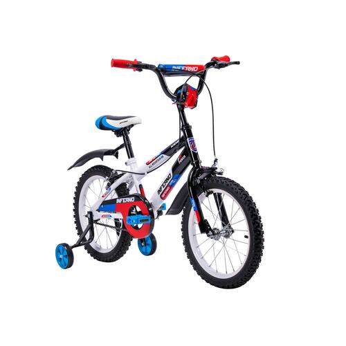Bicicleta para Niños R16 Llantas Aire y Entrenamiento Inferno  - Blanco.