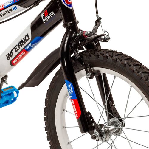 Bicicleta para Niños R16 Llantas Aire y Entrenamiento Inferno  - Blanco.