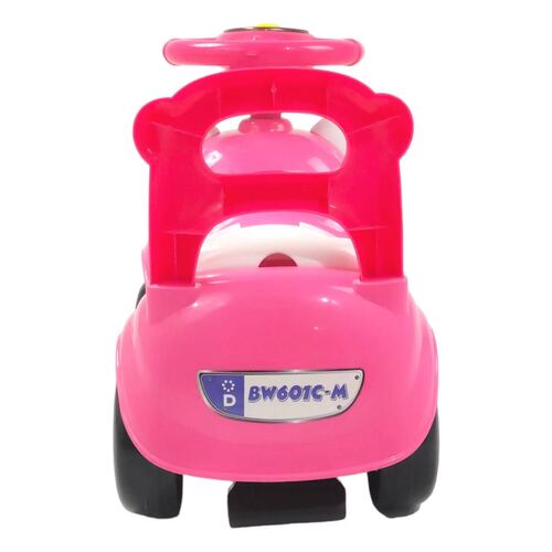 Montable Correpasillos con Sonido,Luz,Cajuela Chango Rosa  - Rosa.