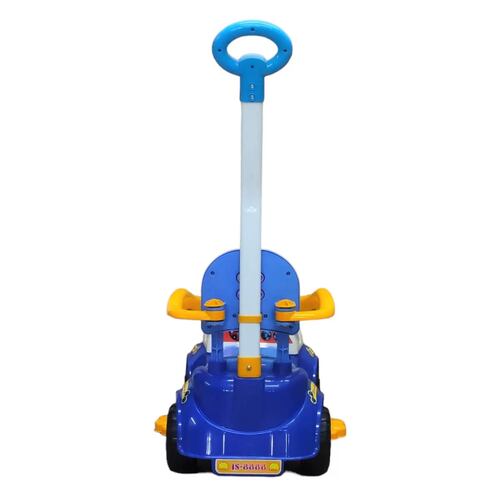 Montable Correpasillos con Baston Sonido,Luz,Cajuela  - Azul