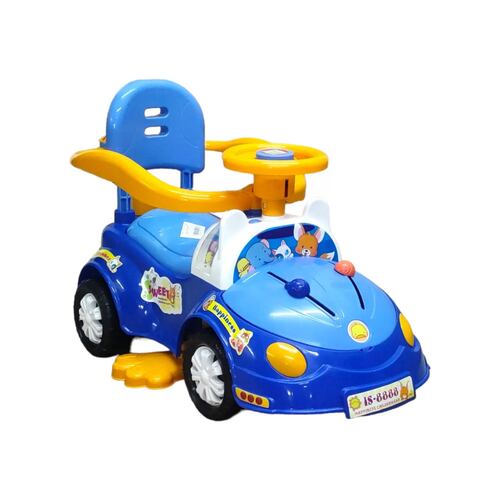 Montable Correpasillos con Baston Sonido,Luz,Cajuela  - Azul