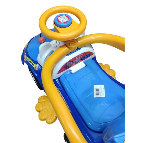 Montable Correpasillos con Baston Sonido,Luz,Cajuela  - Azul