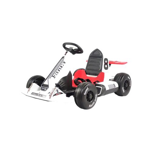 Go Kart Montable Electrico Control Remoto Blanco 8 Km/h 12V7  - Blanco.