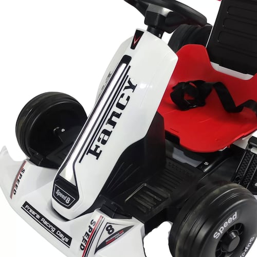 Go Kart Montable Electrico Control Remoto Blanco 8 Km/h 12V7  - Blanco.