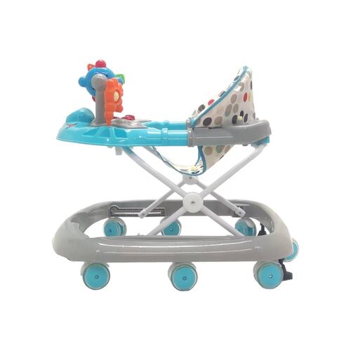 Andadera para Bebe Plegable,Musical,Llantas Gel,Rana  - Gris.