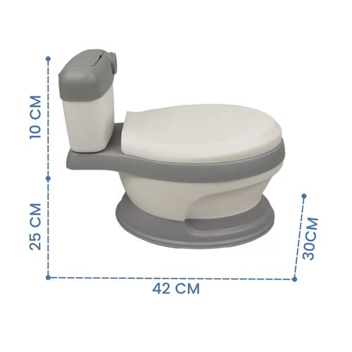 Baño entrenador Acojinado con Sonido y Antiderrapante  - Gris.