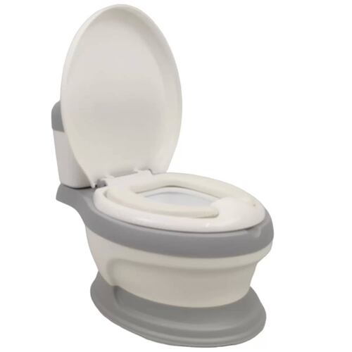 Baño entrenador Acojinado con Sonido y Antiderrapante  - Gris.