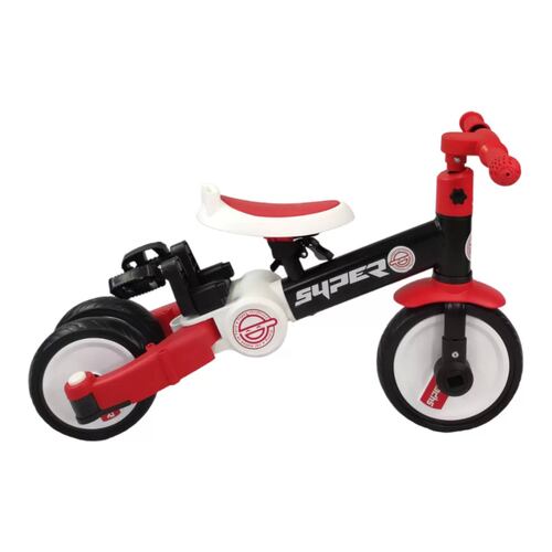 Triciclo para Niños 4 en 1 Bicicleta de Equilibrio y Balance  - Rojo.