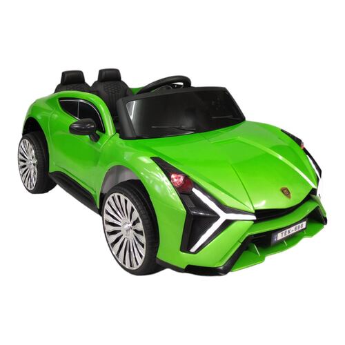 Montable para niños electrico control remoto luz Verde Lambo  - Verde.