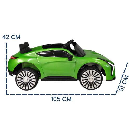 Montable para niños electrico control remoto luz Verde Lambo  - Verde.