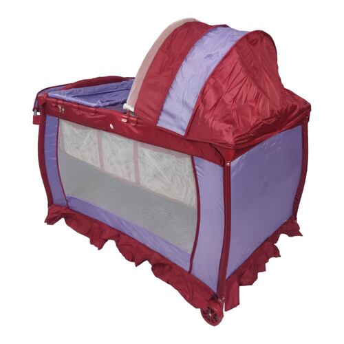 Cuna Corral para Bebe Plegable,Cambiador,Organizador  - Purpura