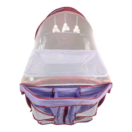 Cuna Corral para Bebe Plegable,Cambiador,Organizador  - Purpura