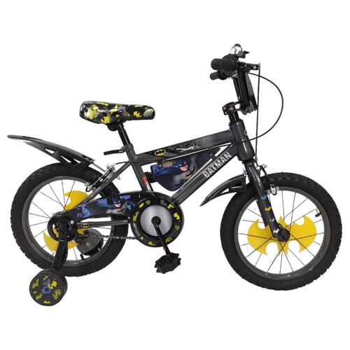 Bicicleta para Niños Rodada 16 Batman con Llantas Entrenadoras  - Negro.