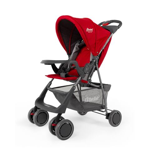 Carriola para Bebe Ultra Plegable Con Charola,6 a 24 meses 15kg  - Rojo.