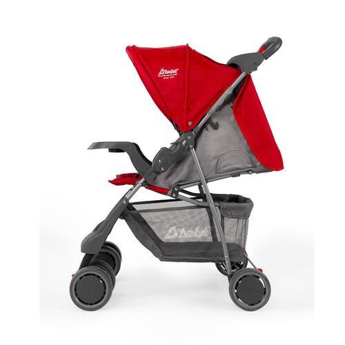 Carriola para Bebe Ultra Plegable Con Charola,6 a 24 meses 15kg  - Rojo.