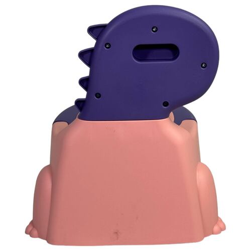Baño para Niños con Asiento de Entrenamiento Dinosaurio  - Rosa.