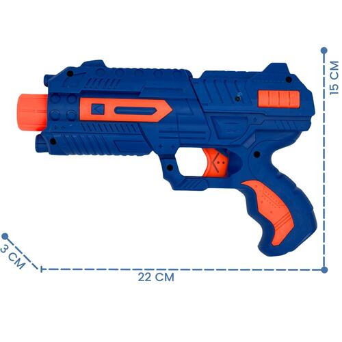 Pistola de Juguete Lanzador de Hidrogel 800 gel y 6 dardos  - Azul.