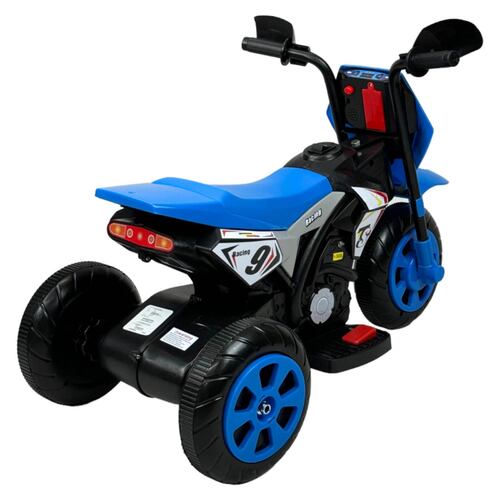Motocicleta Montable para Niños 3 Ruedas Sonido,luz 6V  - Azul.