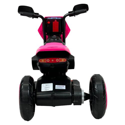 Motocicleta Montable para Niños 3 Ruedas Sonido,luz 6V  - Rosa.