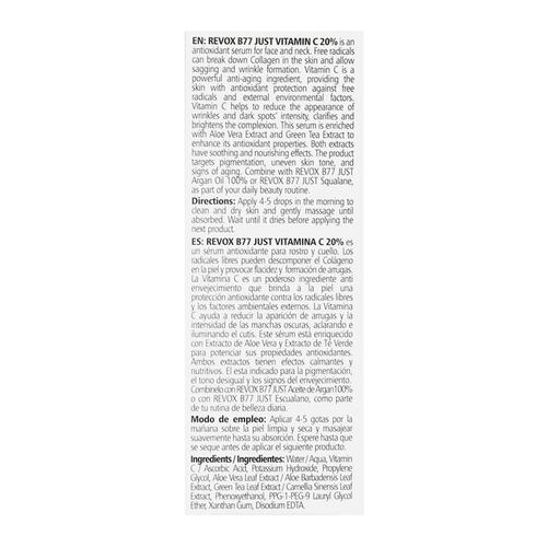 Revox B77 Suero Facial Vitamina C 20% Antioxidante 30 Ml