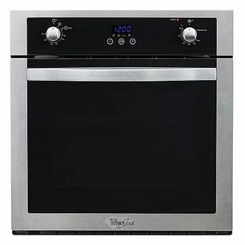 HORNO DE GAS EMPOTRABLE WHIRLPOOL WOA205S DE 60 CM (24 PULGADAS) EN ACERO INOXIDABLE Y ACABADO ESPEJO NEGRO