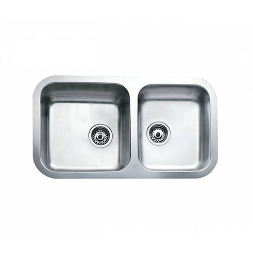 TARJA / FREGADERO TEKA BE 2C 845 (TU 33.18) PARA SUBMONTAR DE 85 CM (33 PULGADAS) CON DOS TINAS EN ACERO INOXIDABLE.